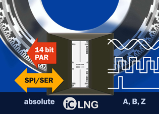 iC-LNG: space-saving, 16-bit optoencoder with just 1 µs cycle time